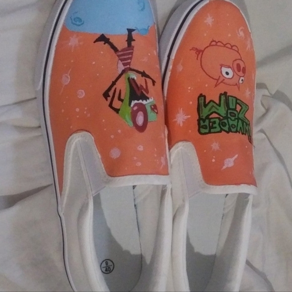 Invader Zim custom painted shoes - Picture 2 of 2